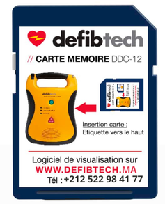 Carte mémoire défibrillateur