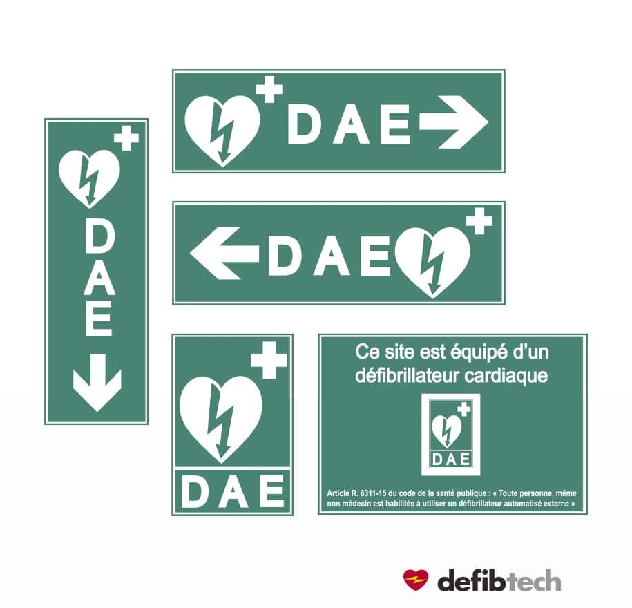 Pack signalétique normé défibrillateur