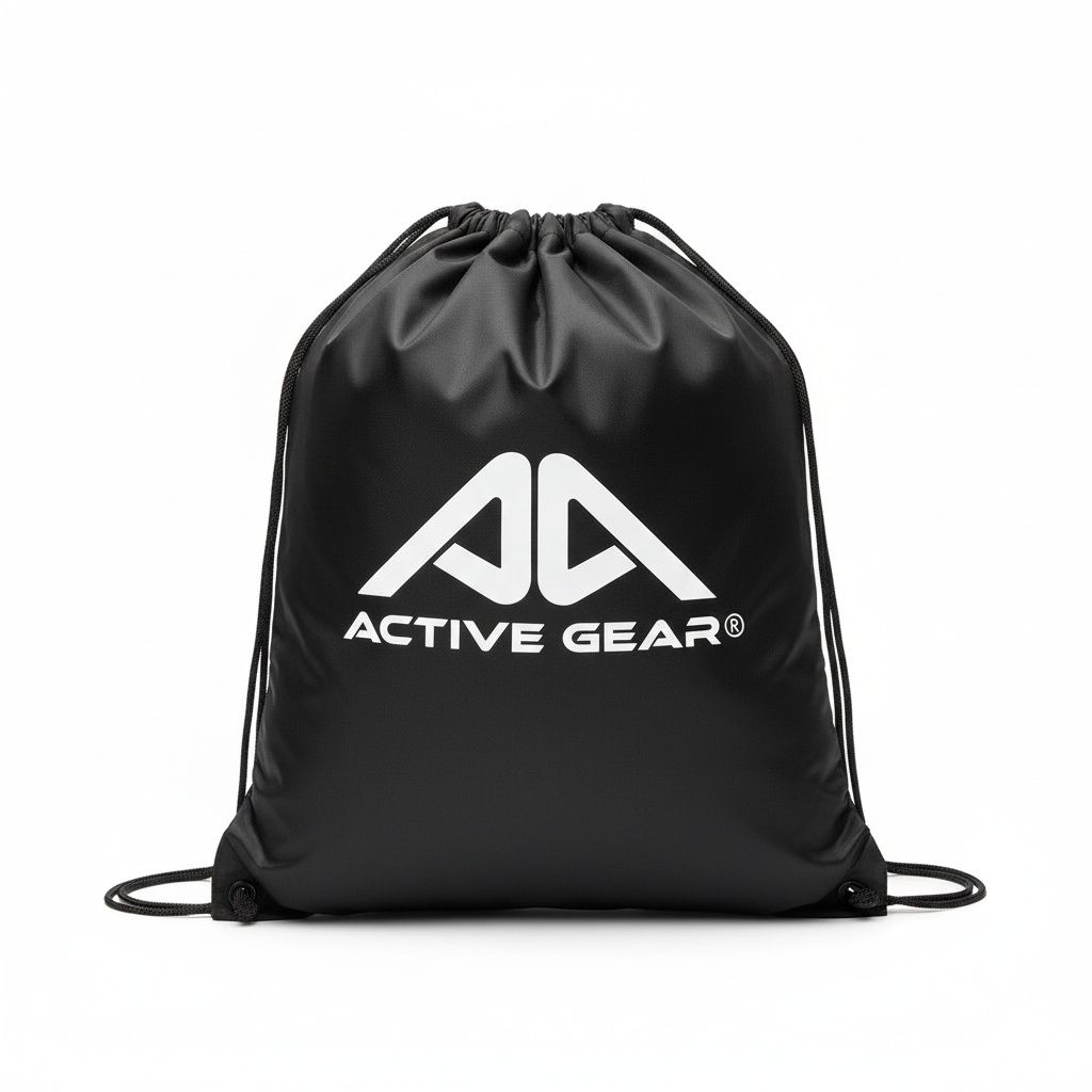 Sac à cordon polypropylène 5L noir réutilisable professionnel