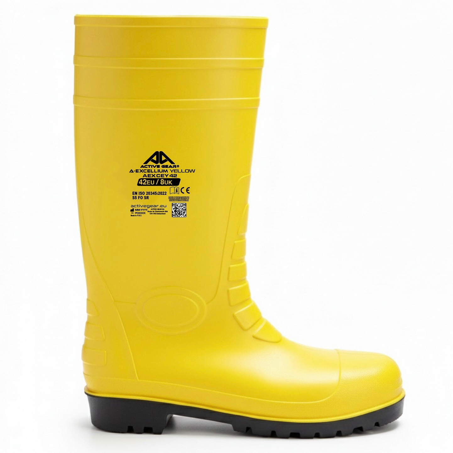 Bottes de sécurité PVC S5 FO SR ACTIVE GEAR Excellium Yellow