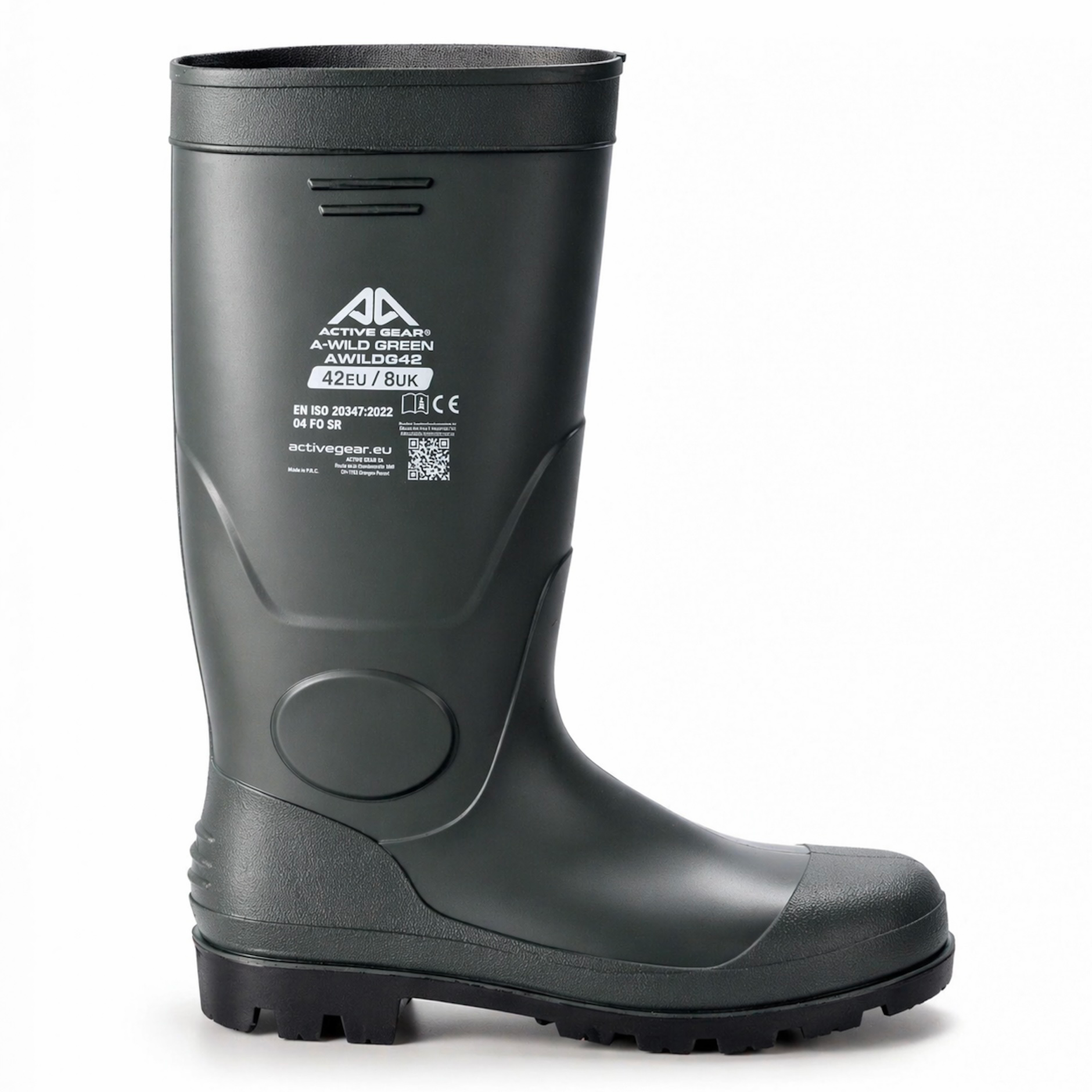 Bottes PVC O4 FO SR résistantes à l'huile anti-dérapantes