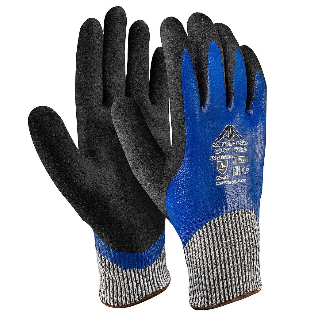 Gants de protection contre les coupures ACTIVE GEAR C3190 nitrile bleu noir