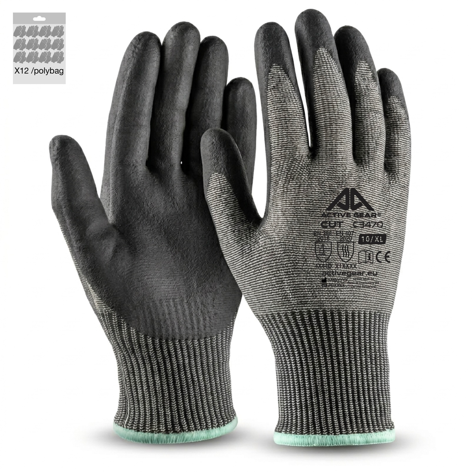 Gants de protection anticoupures nitrile C3470NP norme EN388 Maroc