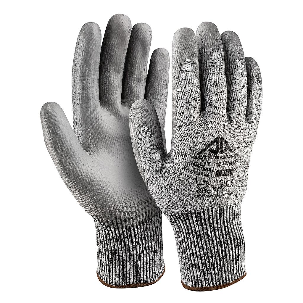 Gants de protection anti-coupure ACTIVE GEAR C8170 HPPE PU gris
