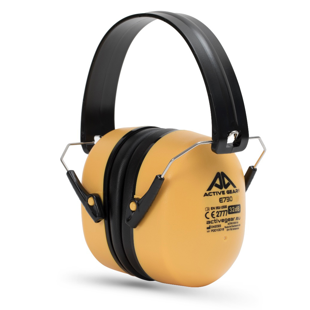 Casque antibruit pliable SNR 32 dB norme CE EN 352-1