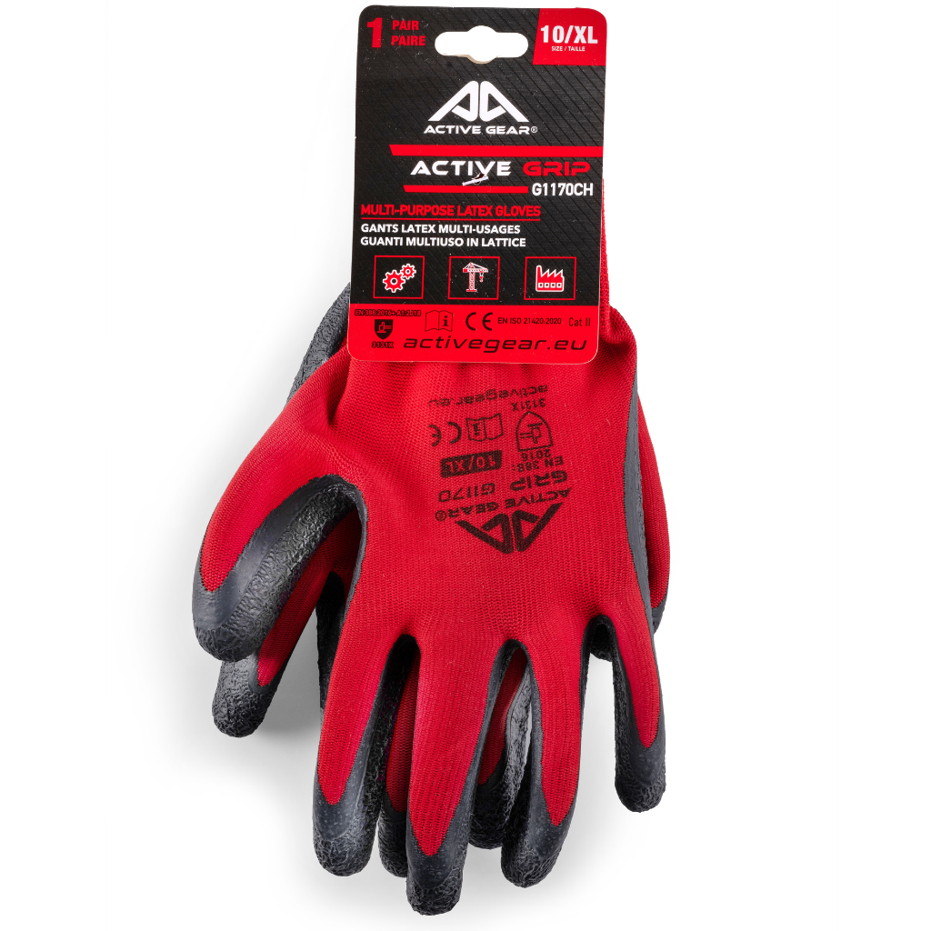 Gants de protection Active GRIP G1170 latex noir norme EN388