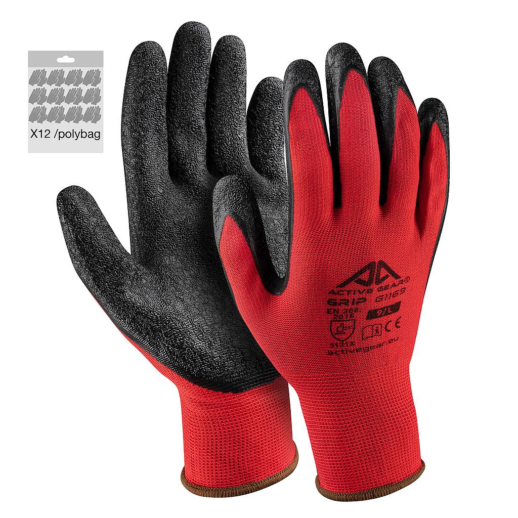 Gants de protection GRIP G1170NP latex crêpe polyester 13G