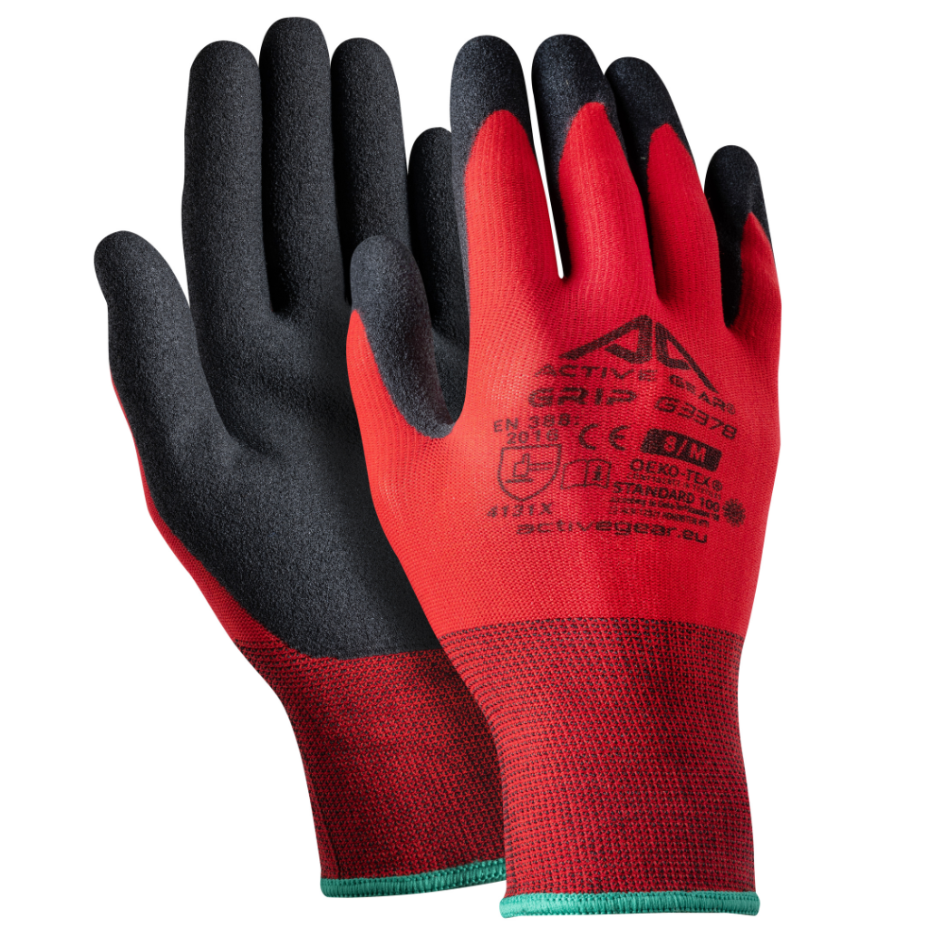 Gants de protection ACTIVE GEAR GRIP G3380NP nitrile sablé noir