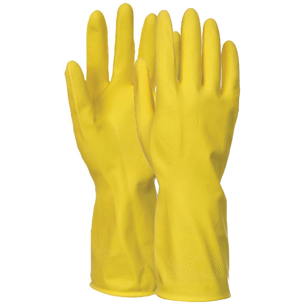 Gants latex jaune contact alimentaire 330 mm ACTIVE GEAR H2040