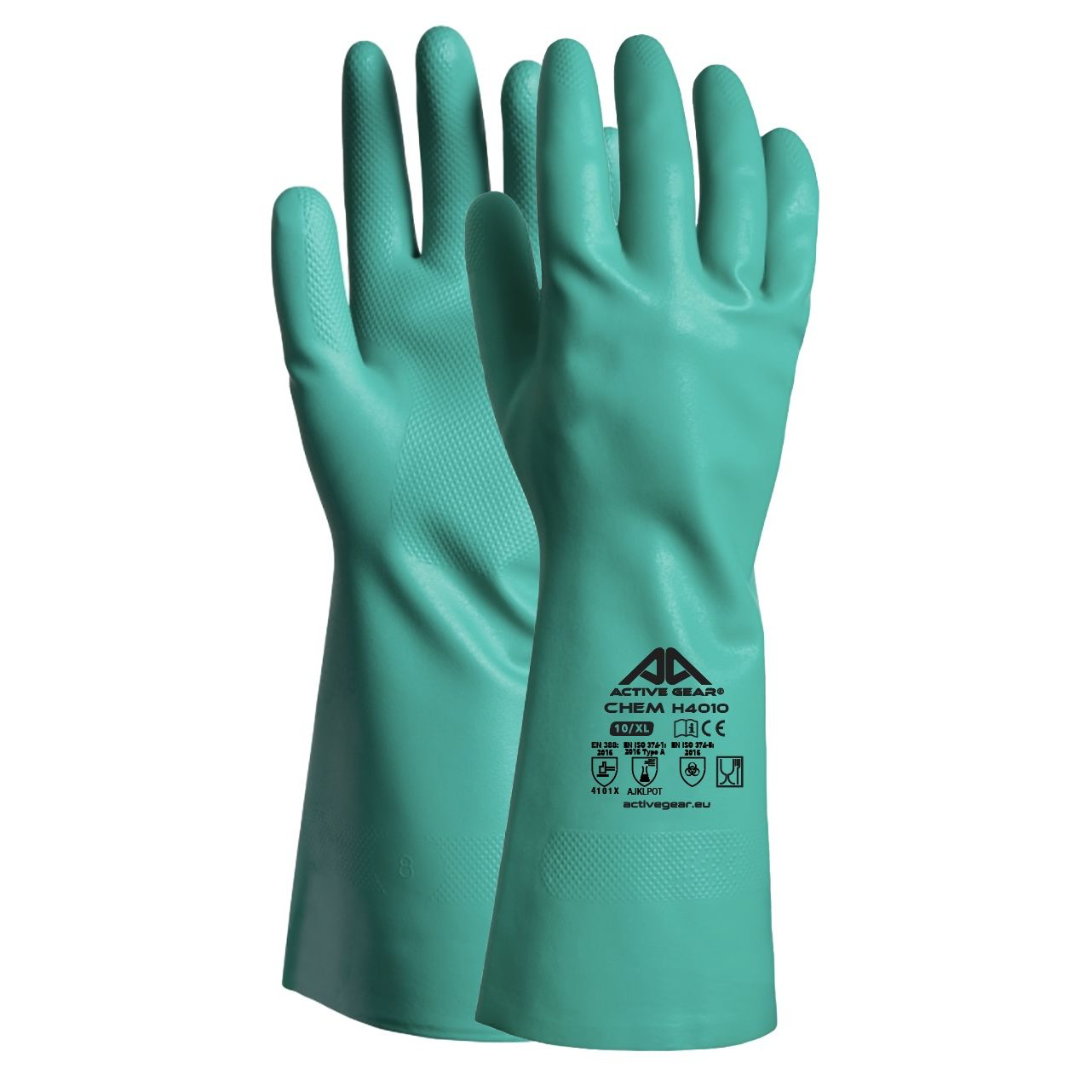 Gants de protection chimique nitrile vert CHEM H4010 33 cm