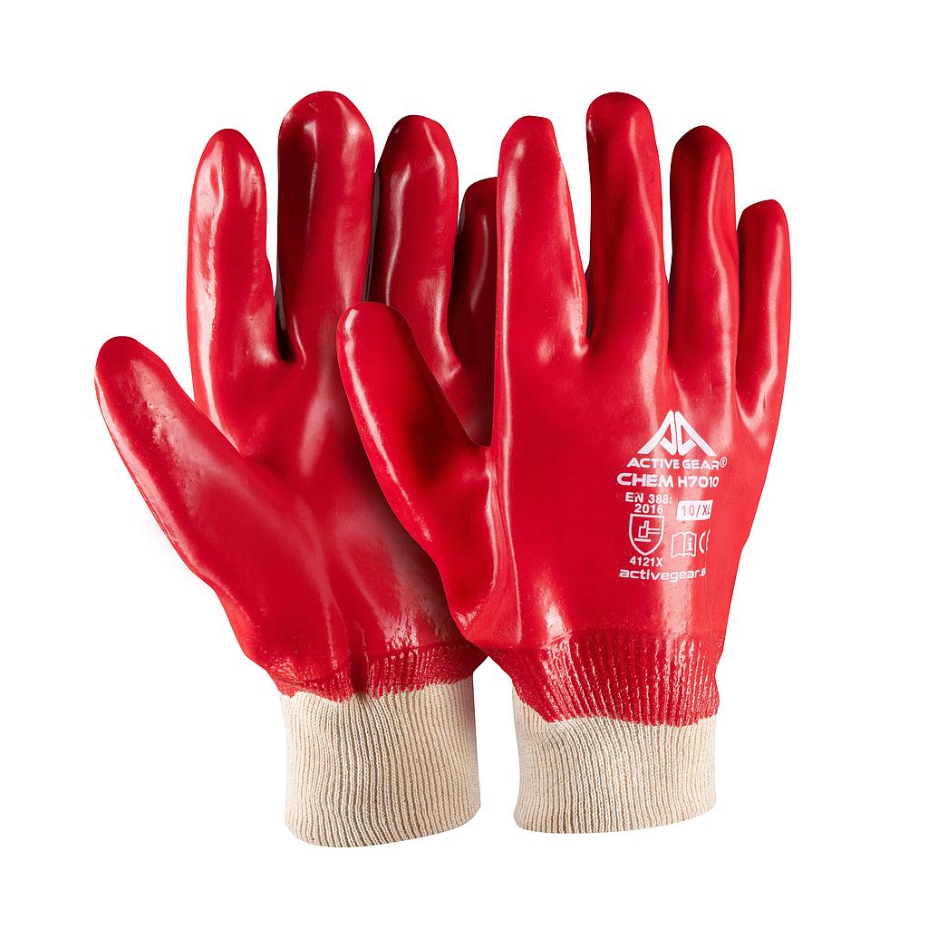 Gants de protection PVC coton interlock EN388 CHEM H7010 Maroc