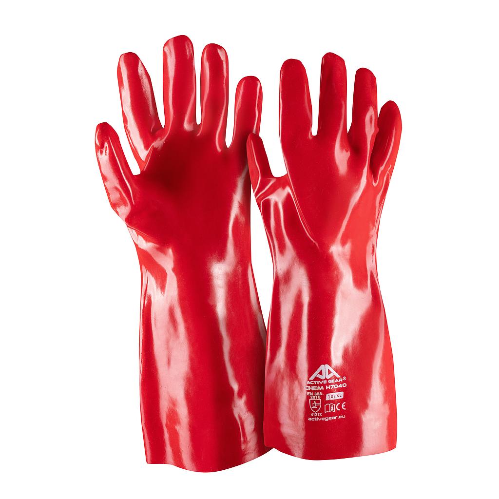 Gants de protection chimique coton PVC 40cm CHEM H7040