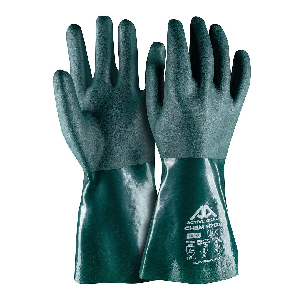 Gants de protection chimique ACTIVE GEAR CHEM H7130 en PVC double immersion