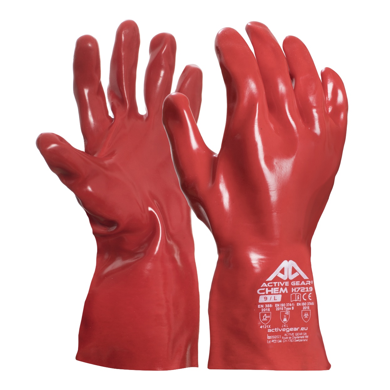 Gants de protection chimique ACTIVE GEAR CHEM H7220 27 cm PVC