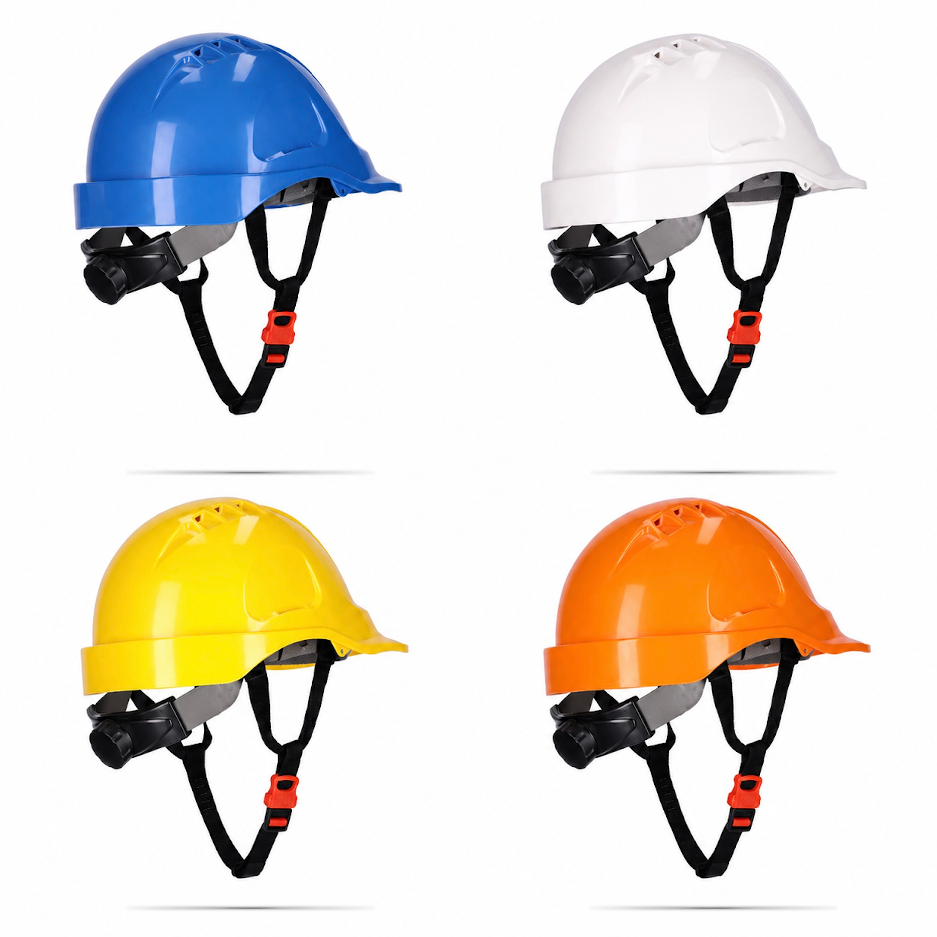 Casque de protection ventilé HD7 ABS avec harnais textile ajustable