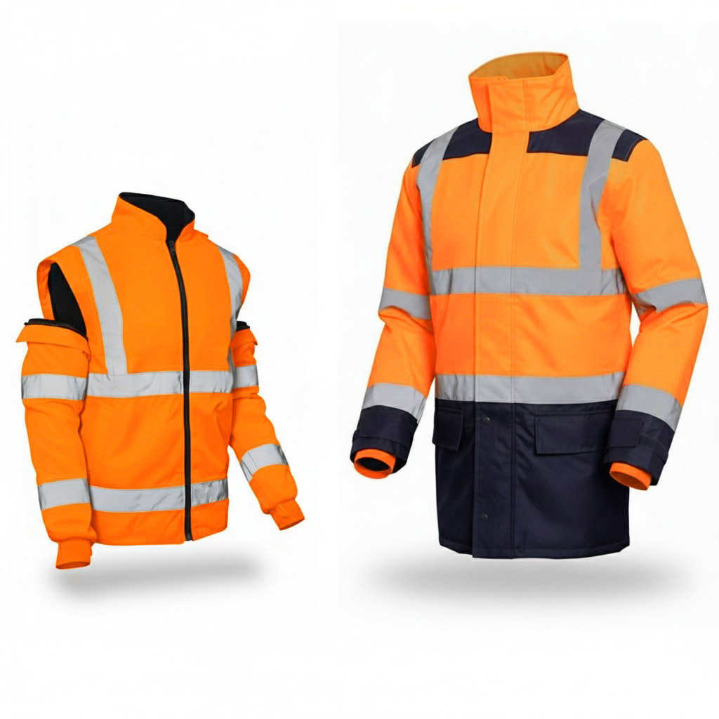 Parka haute visibilité 5-en-1 Astral HV Orange Navy classe 3