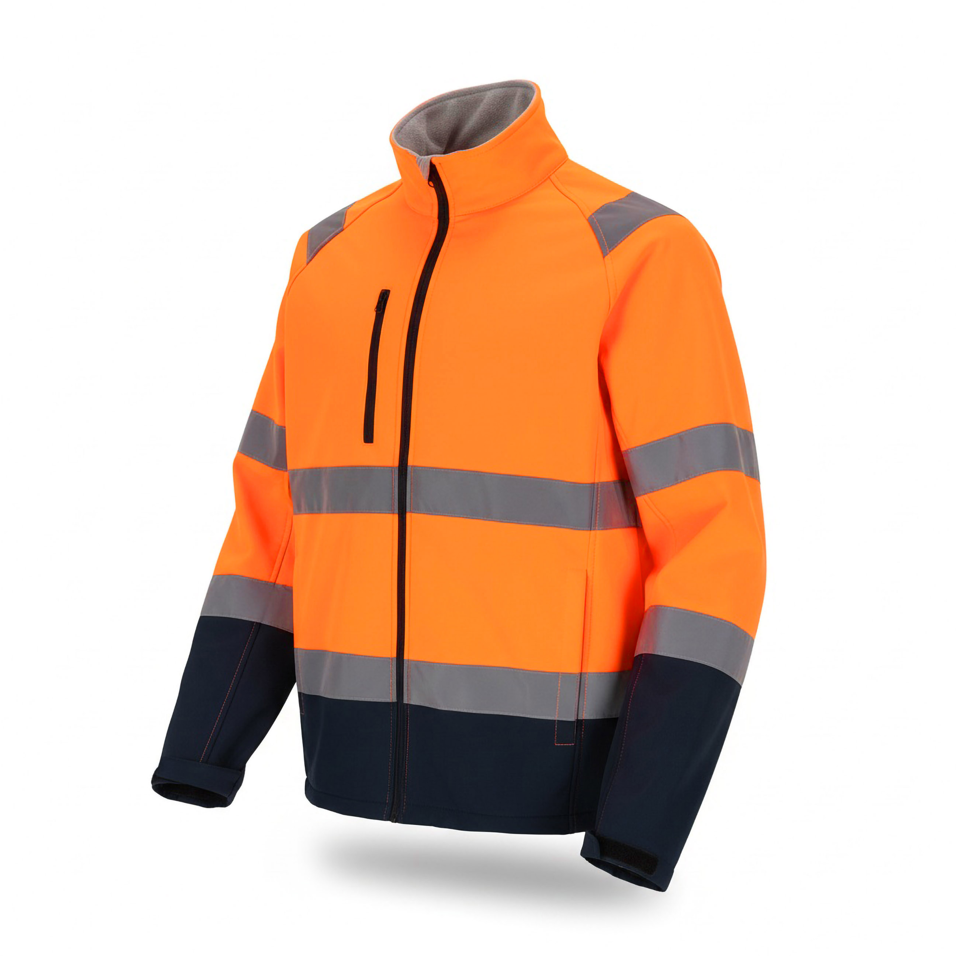 Veste softshell haute visibilité classe 3 orange marine ACTIVE GEAR Comet HV