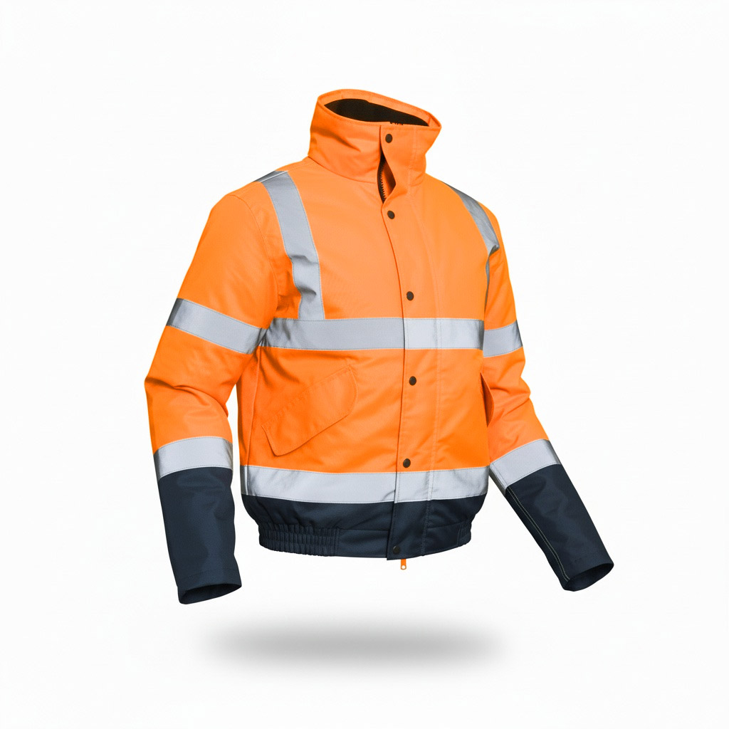 Blouson haute visibilité Classe 3 EN ISO 20471 Orange Navy imperméable