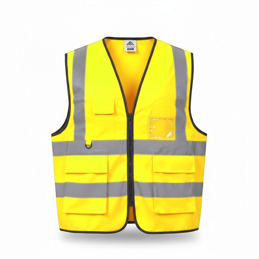 Gilet haute visibilité Class 2 jaune multi-poches professionnel
