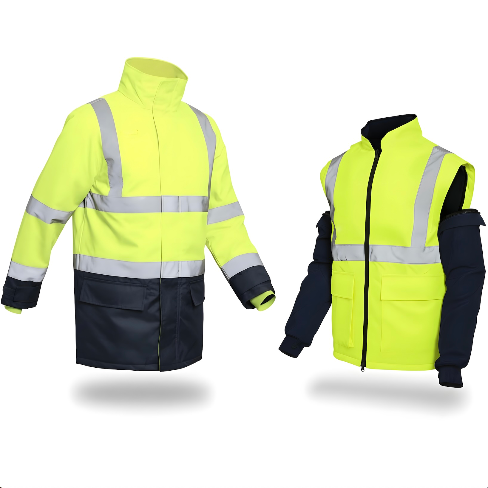 Parka haute visibilité 5 en 1 classe 3 EN ISO 20471 Maroc