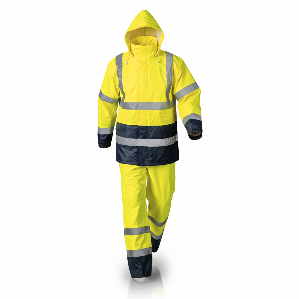 Ensemble de pluie haute visibilité Class 3 jaune/marine Maroc