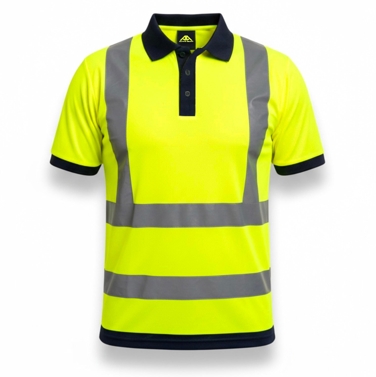 Polo haute visibilité classe 2 Volt HV jaune marine protection travail - Volt HV Yellow/Navy