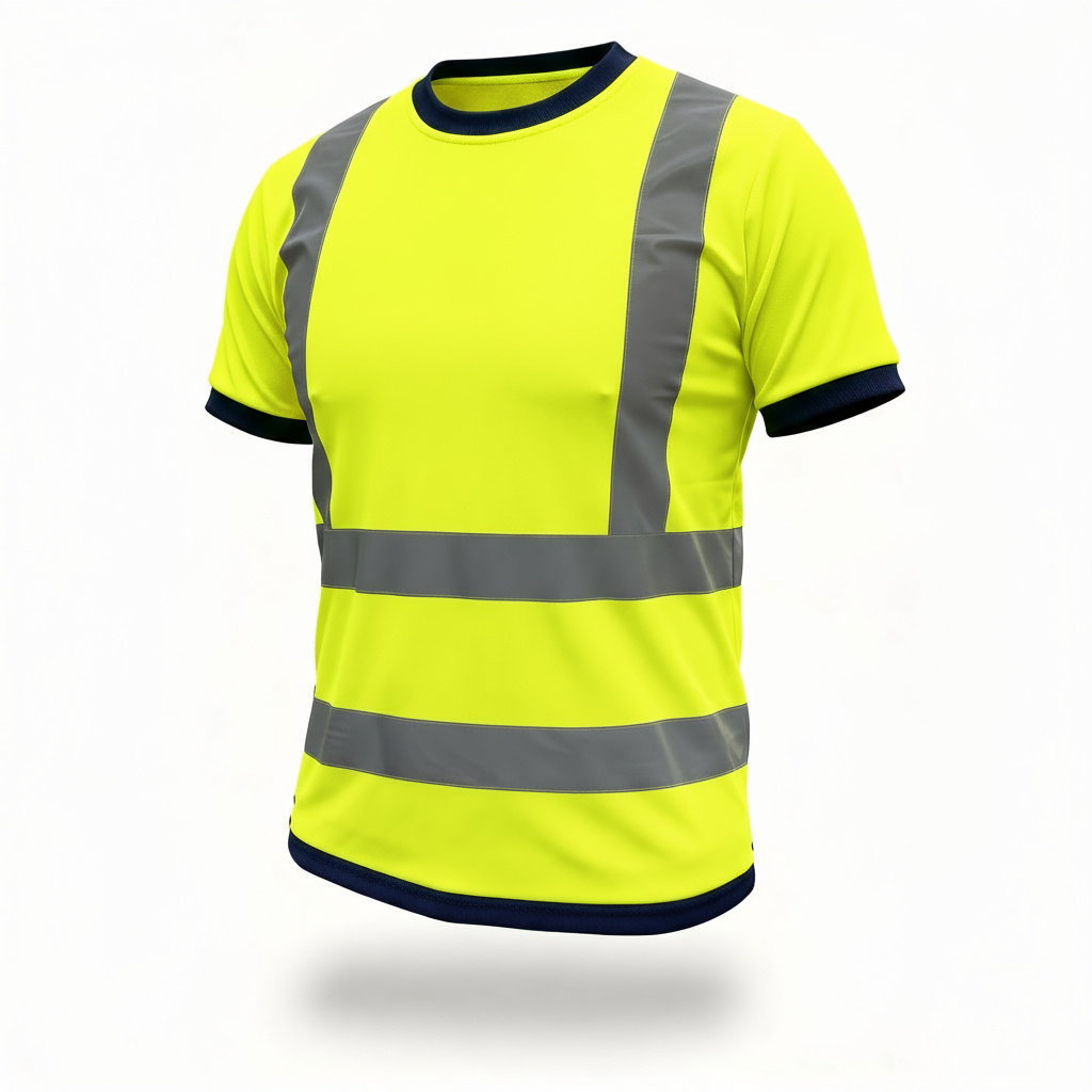 T-shirt haute visibilité Classe 2 ACTIVE GEAR® Vulcano jaune marine - Vulcano HV Yellow/Navy