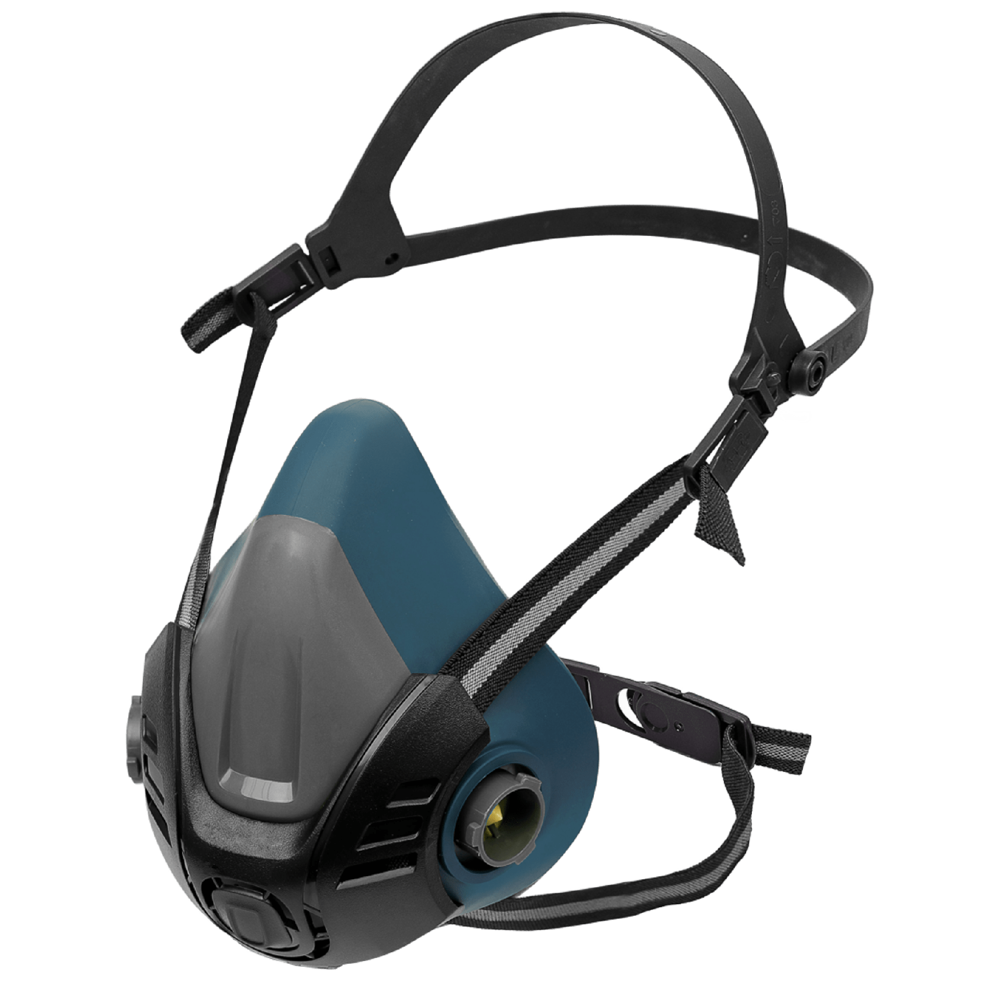 Demi-masque de protection respiratoire avec double filtre rapide