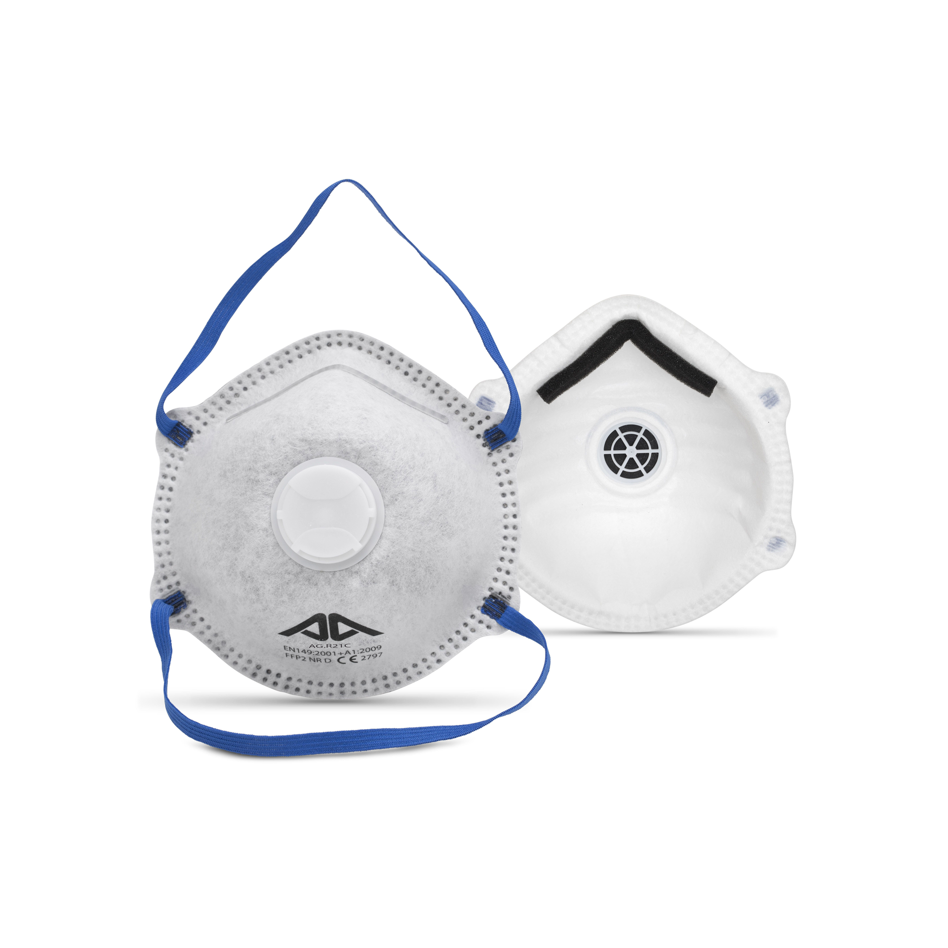 Masque FFP2 NR D avec valve charbon actif ACTIVE GEAR R21C