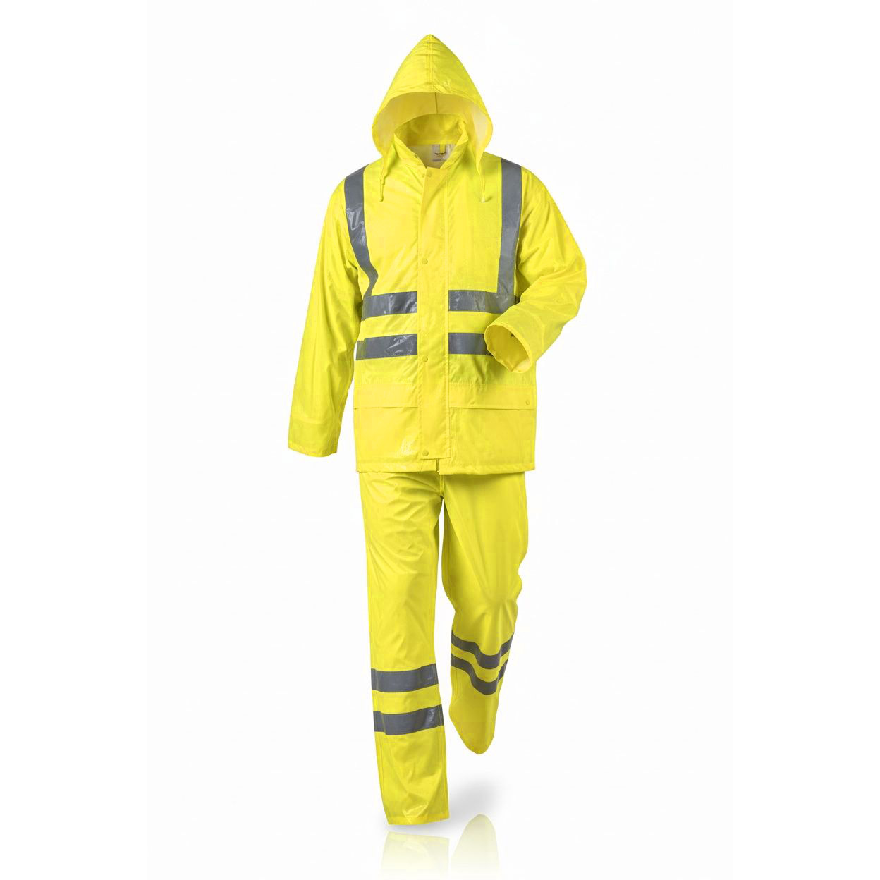 Ensemble de pluie Aqua Yellow polyester PVC imperméable