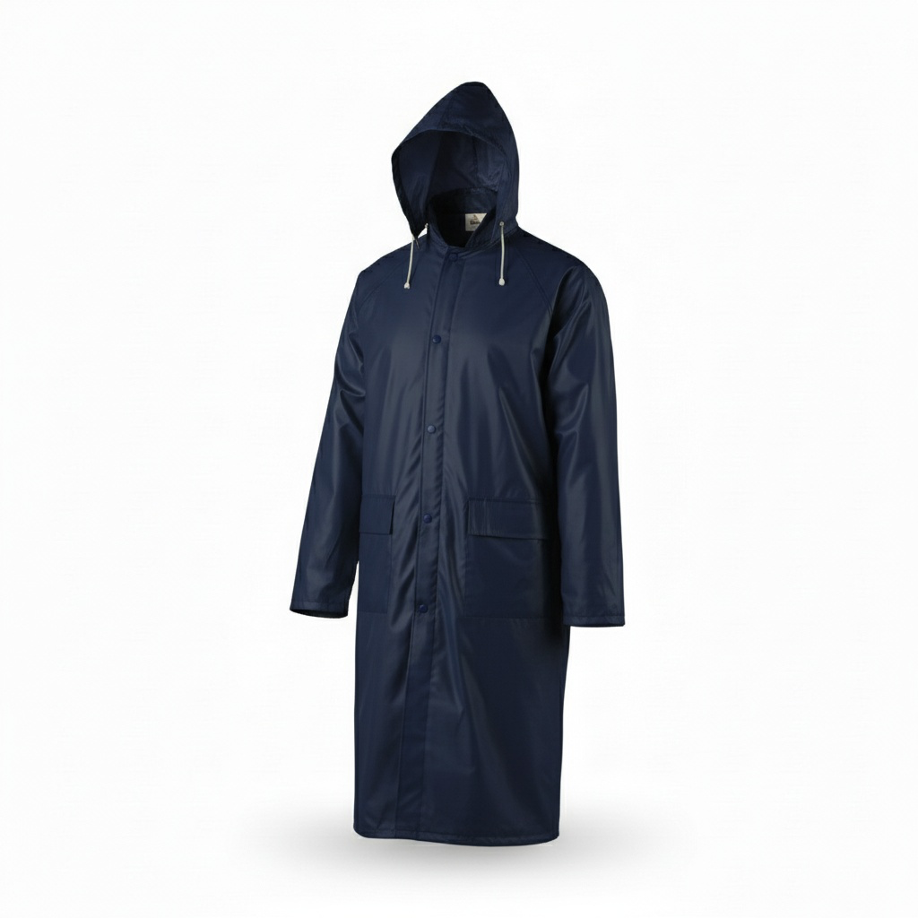Manteau de pluie Cyclone Navy polyester PVC protection pluie