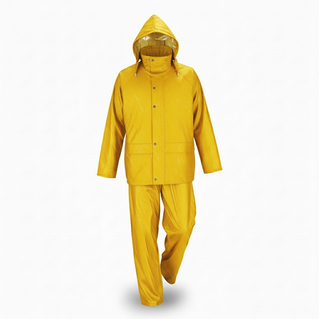 Ensemble de pluie PU/PVC jaune Wave haute visibilité imperméable