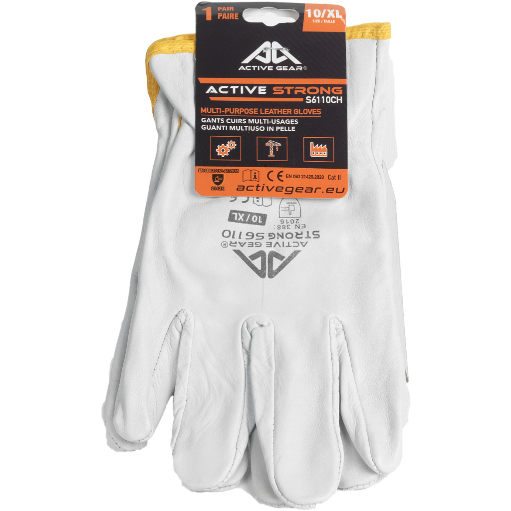 Gants de protection cuir S6110 EN388 conformes travail industriel