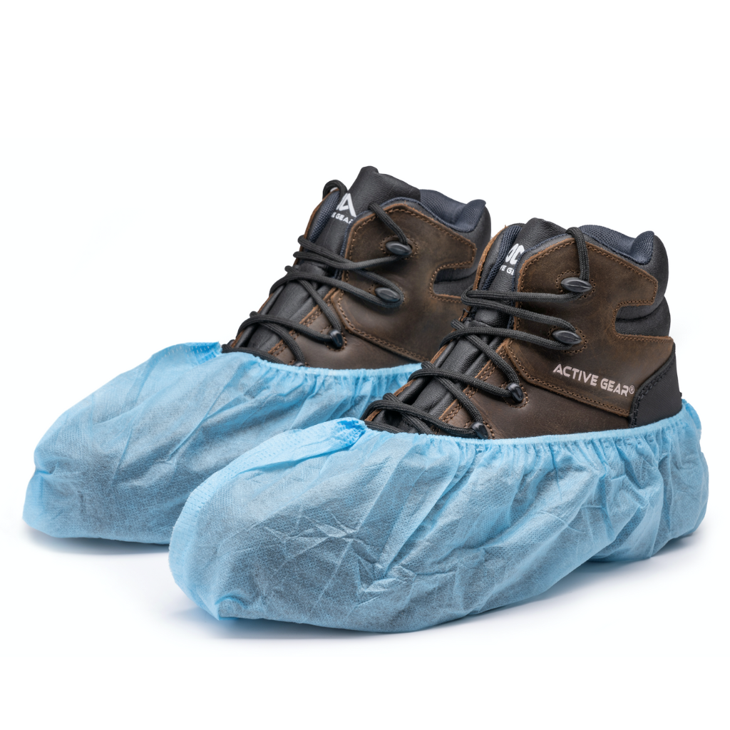 Couvre-chaussures PP bleu jetable protection chantier industrie